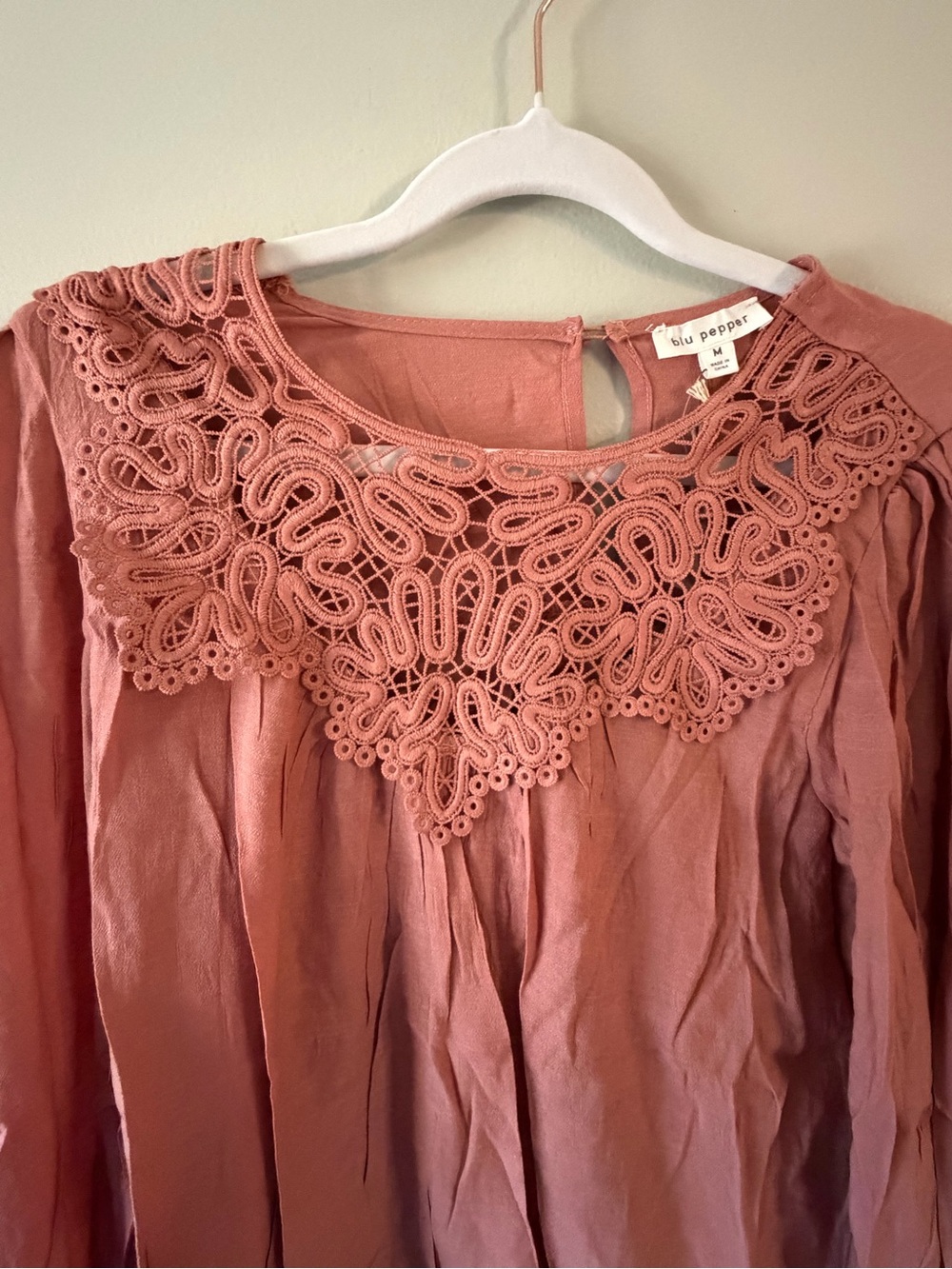 Blu Pepper- Mauve Long Sleeve Blouse - Picture 4 of 9